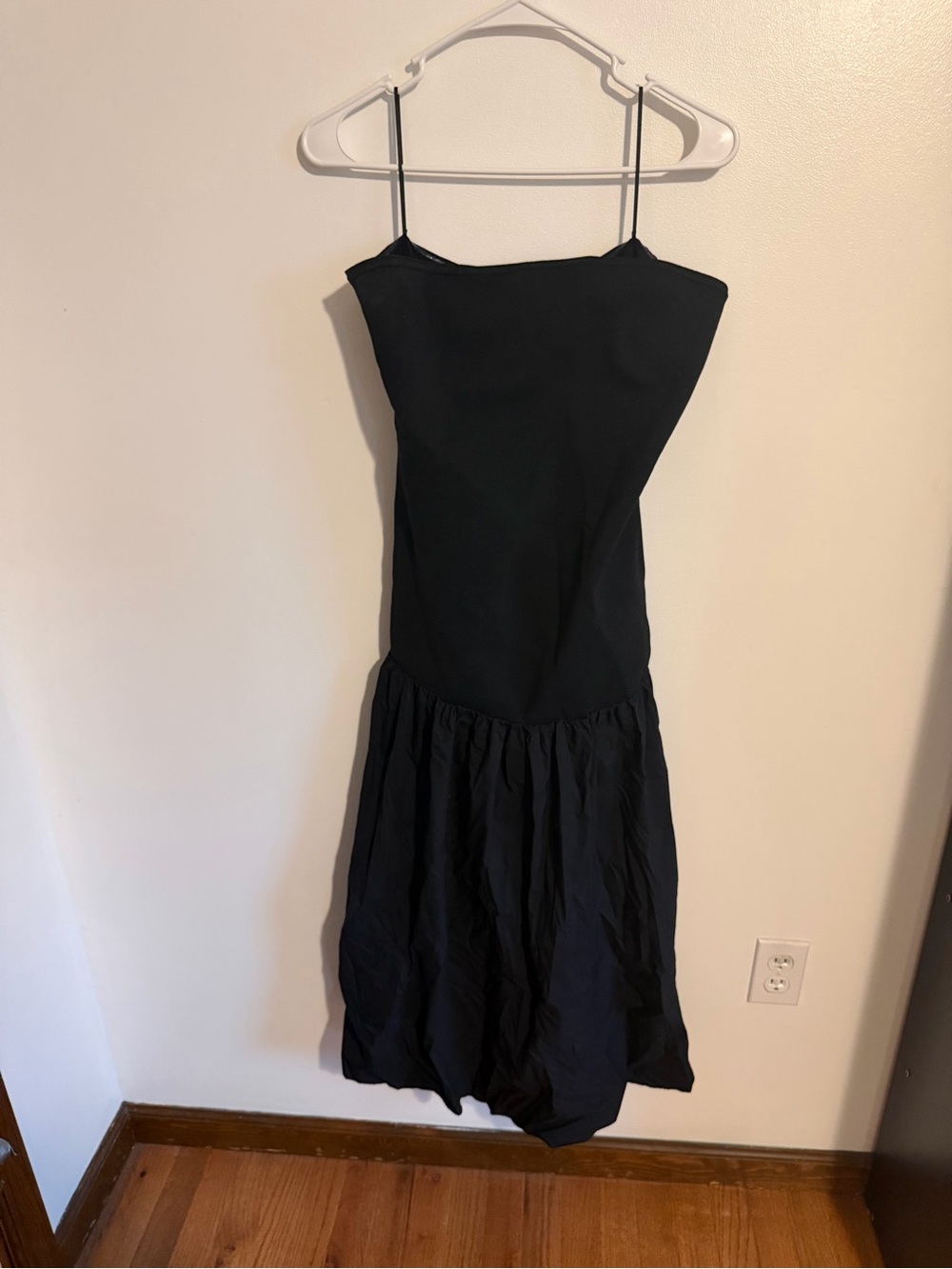 Express Black Drop Waist Body Contour Strapless Maxi Dress